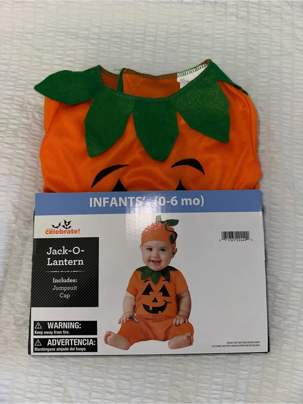 Infant Orange Jack-O'-Lantern Costume (0-6 mo)